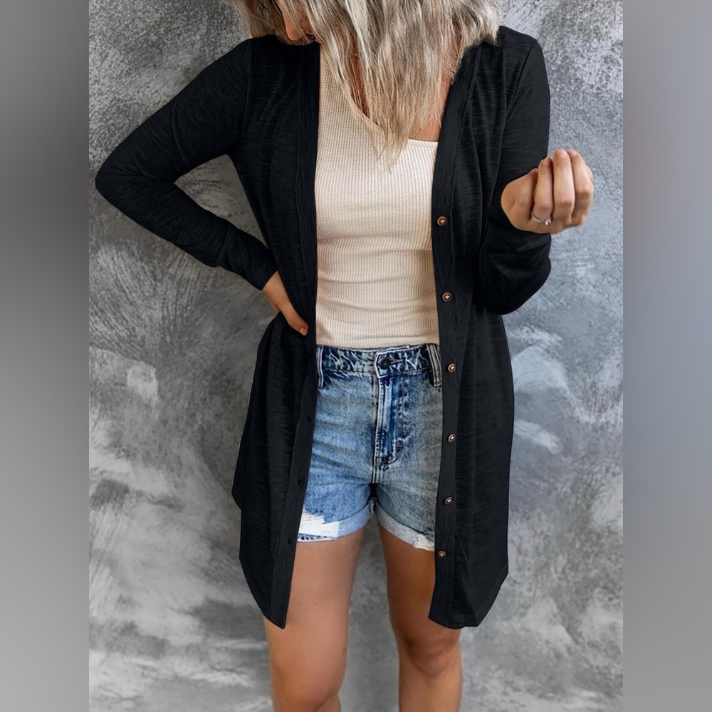 Lightweight Button-Down Cardigan - Picture 7 of 12